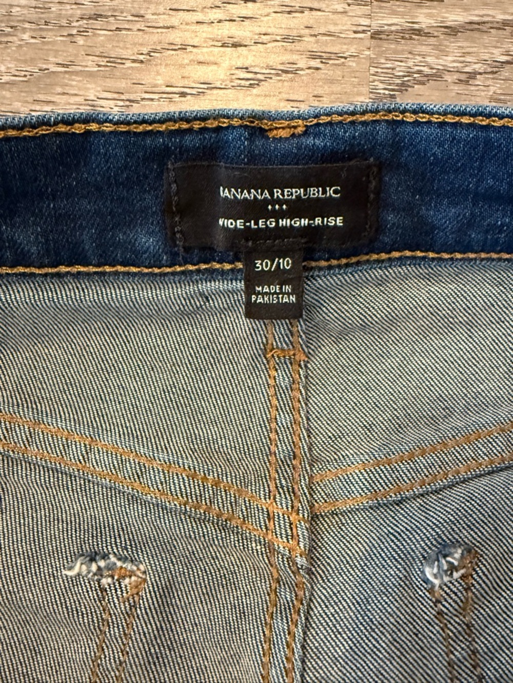 Banana Republic High Rise Wide Leg Jeans size 30 Medium Wash - Picture 6 of 7